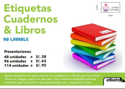 Etiquetas Cuadernos & Libros